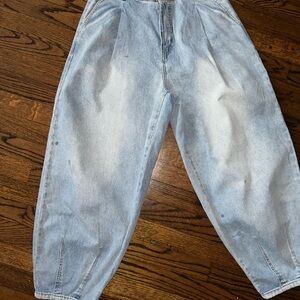 Light Blue Balloon Denim Jeans